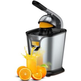 Electric Citrus Juicer for Orange Lemon Lime Grapefruit Juice; 150W Squeezer with Soft Rubber Grip; Stainless Steel Filter and Anti-drip Spout Lock -