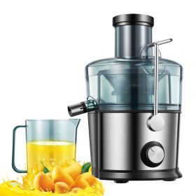 Aicook Juice Extractor; 800W Juicer With 3" wide Mouth; Easy to clean; Anti-Slip; Drip-proof; BPA Free; Silver