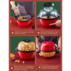 Popcorn Machine; 3.5 Quart; 450W Home Hot Oil Popcorn Maker Machine with Stirring Rod