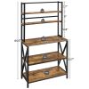 5-Tier Baker's Rack with storage shelf and Adjustable Feet