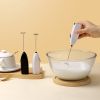 Mini Stainless Electric Handheld Egg Beater Household Kitchen Steel Coffee Milk Tea Blender Beat up the Cream Stirring