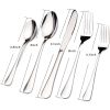 Silverware Set; 45 Piece Stainless Steel Flatware Cutlery Set Service for 9; Include Knife Fork Spoon; Stylish Mirror Finish; Dishwasher Safe Perfect