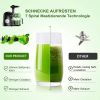 Masticating Juicer Machines; Slow Cold Press Juicer with Reverse Function; High Juice Yield; Easy Clean with Brush; Recipes for High Nutrient Fruits a