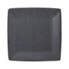 Dark Gray Square-Shaped 16-Piece Stoneware Dinnerware Set