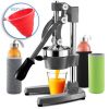 Professional Citrus Juicer Set - 7 Pieces Heavy Duty Iron Commercial Juicer with Glass Juice Bottle and Funnel