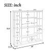 Bookcase and Bookshelf, Home Office 5 Tier Bookshelf, Open Freestanding Storage Shelf with Metal Frame