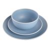 12-Piece Blue Stoneware Dinnerware Set