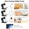 4.8 Qt 8-speed Electric Food Mixer with Dough Hook Beater