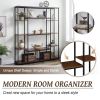 Bookcase and Bookshelf, Home Office 5 Tier Bookshelf, Open Freestanding Storage Shelf with Metal Frame