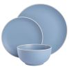 12-Piece Blue Stoneware Dinnerware Set