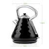 Electric Kettle Hot Water Boiler Stainless Steel 1.7 L Automatic Shut-Off 1500W Cleo Collection Cool Touch Handle Portable Brew Coffee Maker Tea Heate