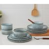 innerware Sets; Plates and Bowls Set for 4; 12 Piece Dish Set